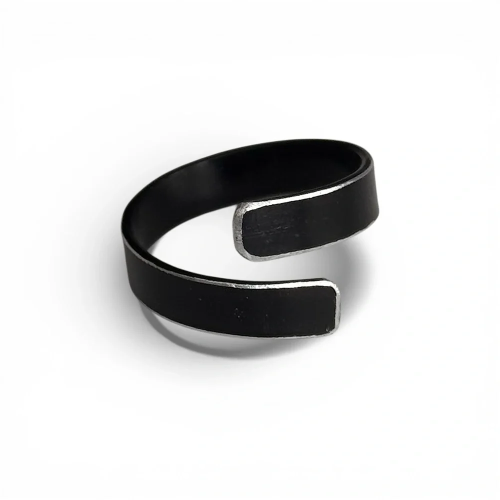 5 For 25💫Alternative Black Band Aluminum Ring